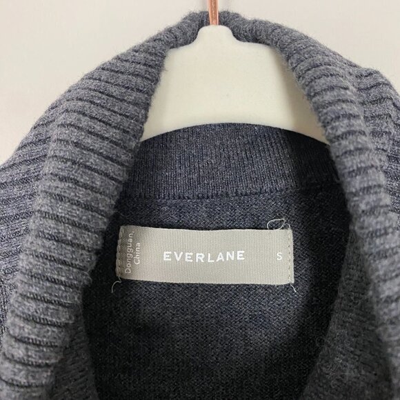 Everlane No Sweat Full Zip Sweater Gray Mens Small Cotton Blend - Picture 2 of 5